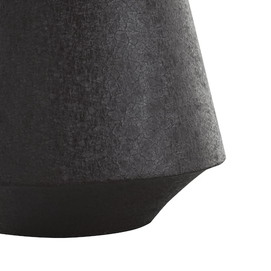 Black Metal Textured Cone Vase Set